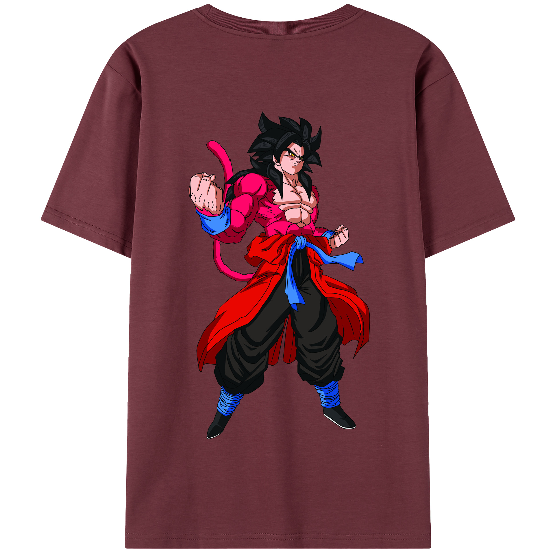 （画像用） ドラゴンボール 孫悟空（そん ごくう）Son Goku カカロット DRAGON BALL Kakarotto 綿100％半袖Tシャツ（背面プリント）
